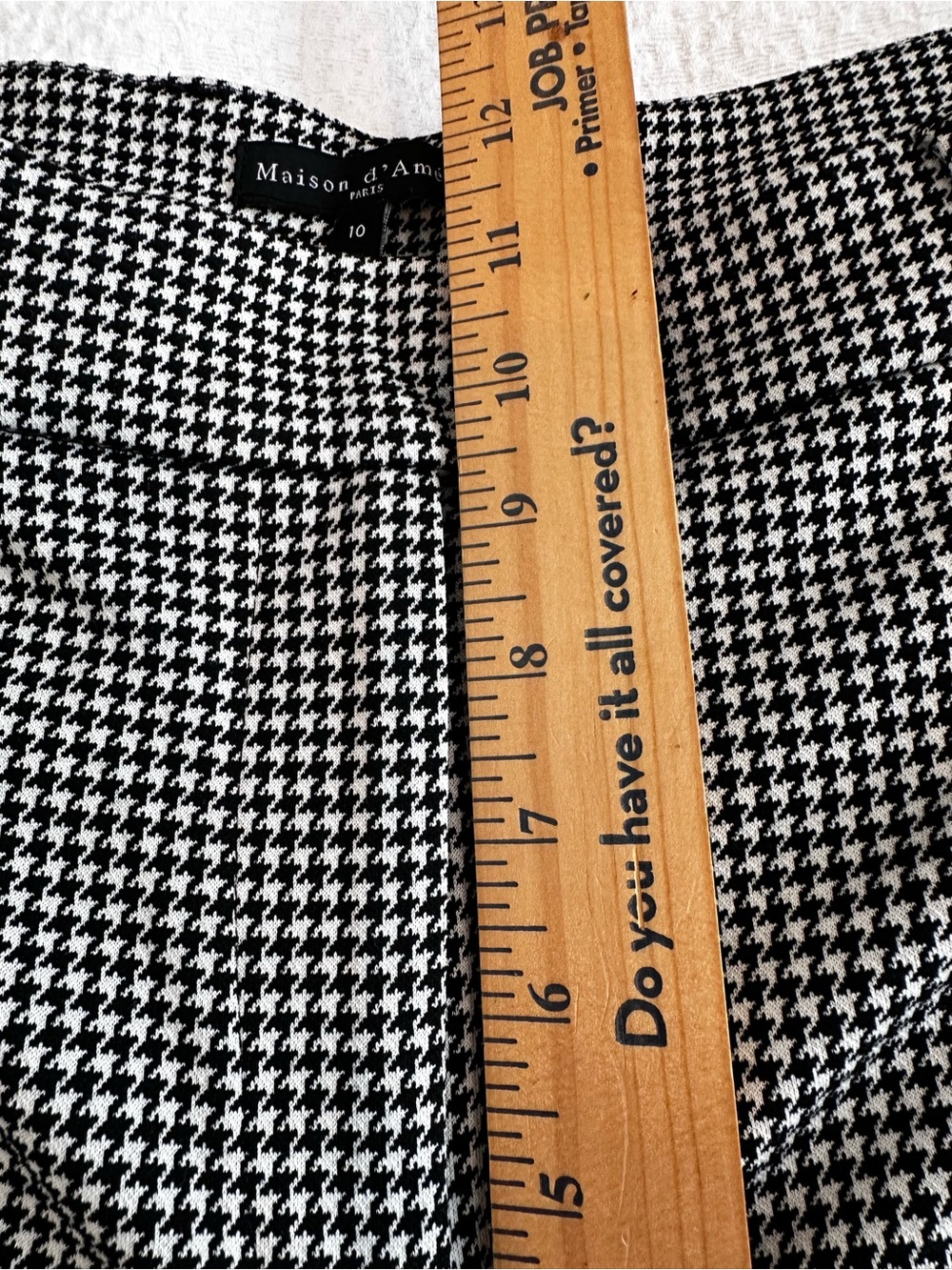 Black & White Houndstooth Wide Leg Trousers by Maison d’ Amelie - Picture 8 of 15